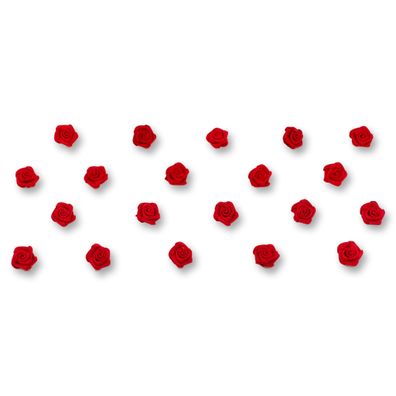 Satinrosen 10mm zum Basteln & Aufnähen 20 Stück Rot