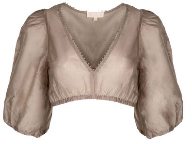 Dirndlbluse Mele halbarm schilf