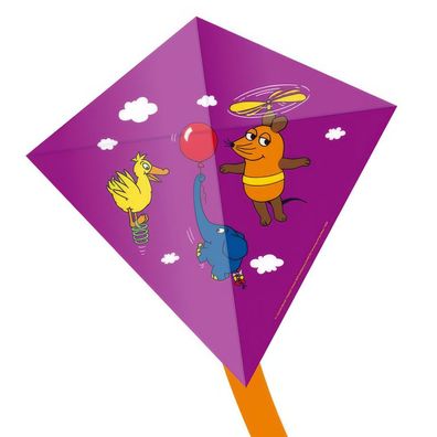 Elliot Drachen Mini Eddy MausElefaEnte 30x30cm Gfk1/2mm lila