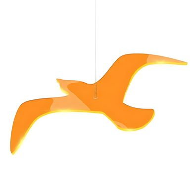 Elliot Lichtzauber Vogel gebogen 11 cm orange mit 30 cm Stab