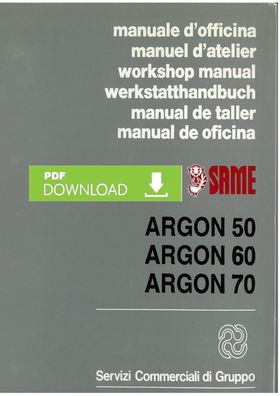 Werkstatthandbuch für die Same Argon 50, 60 und 70