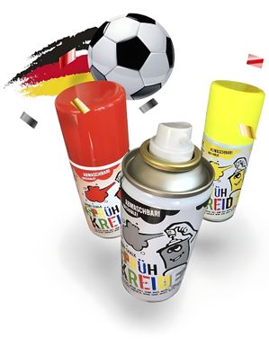 Elliot Sprühkreide 150 ml je 1x schwarz rot gelb