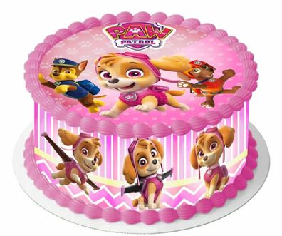 Paw Patrol Essbar Ryder Zuckermasse Tortenbild Tortenaufleger + 4 Muffin p46