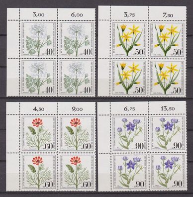 Berlin 1980 postfrisch 4er Block Ecke oben links MiNr. 629-632 Ackerwildkräuter
