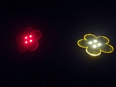 Elliot Lichtzauber Blume Mag 25cm rot 150cm Stab gemufft