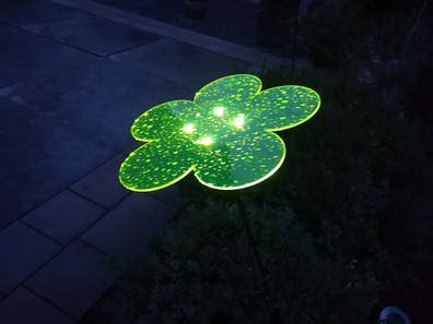 Elliot Lichtzauber Blume Mag 25cm grün 150cm Stab gemufft