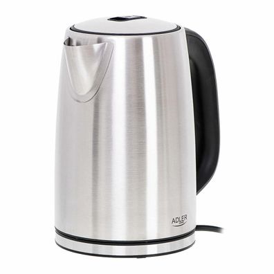 Wasserkocher Adler 1,7L 2200W LCD Schwarz-Silber