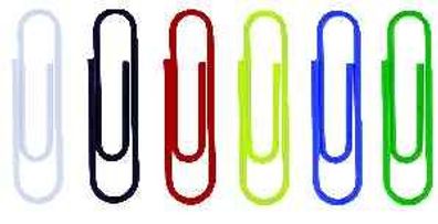 Alco Briefklammer Metall kunststoffüberz 32mm sortiert 100 Stück