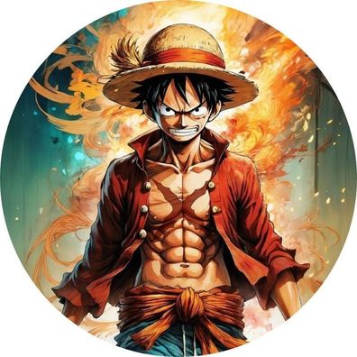 One Piece Essbar Piraten Zuckermasse Tortenbild Tortenaufleger + 4 Muffin o08