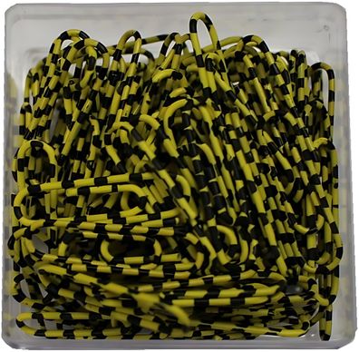 Alco Briefklammer ZEBRA Metall 28mm gelb-schwarz 300 Stück