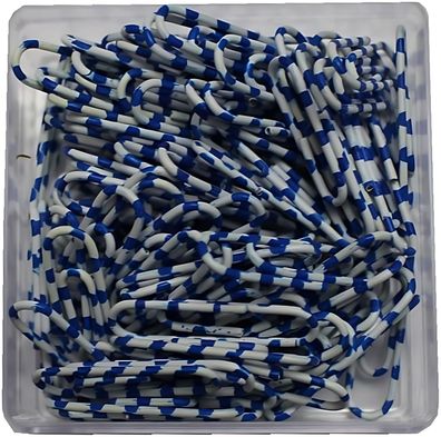 Alco Briefklammer ZEBRA Metall 28mm weiß-blau 300 Stück