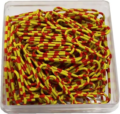 Alco Briefklammer ZEBRA Metall 28mm gelb-orange 300 Stück