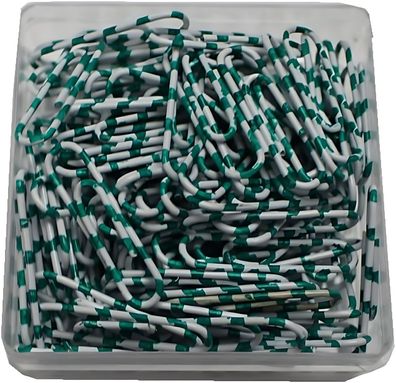 Alco Briefklammer ZEBRA Metall 28mm weiß-mint 300 Stück