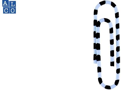 Alco Briefklammer ZEBRA Metall kunststbe 50mm weiß-schwarz 100 Stück