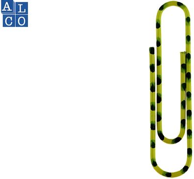 Alco Briefklammer ZEBRA Metall kunststbe 50mm gelb-schwarz 100 Stück