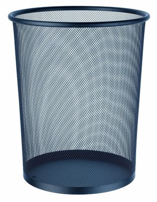 Alco Papier-Abfallsammler, eckig, gelochtes Metall, Schwarz,