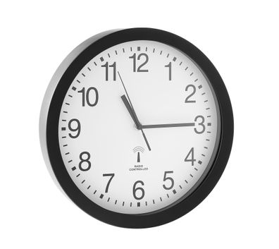 Alco Funkwanduhr Kunststoff Ø 300mm silber