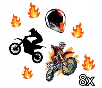 Motocross Essbar Motor Motorrad Tortenaufleger Torte Geburstag Zuckermasse + NAME m12