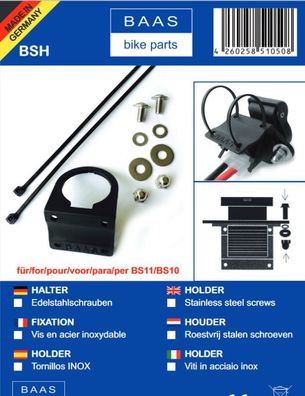 BAAS BSH Haltewinkel und Schraubensatz für bikestart® / Startsystem – Bordsteckdosen