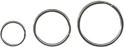 Schlüsselringe aus g. Stahl, glanz- vernickelt Ø 30 mm Btl. a 10 Stück