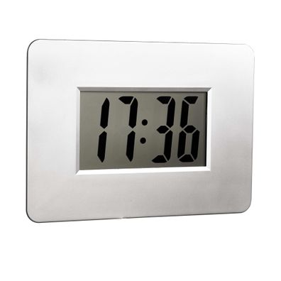 Alco LCD-Uhr, silberfarben, Alarmfunktion, exkl. Batterie 31/1,8/21