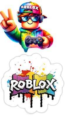 Roblox Online-Spiel Essbar Tortenaufleger Torte Geburstag Zuckermasse + NAME r02