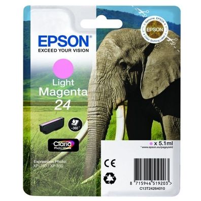 Original Epson 24 T2426 C13T24264012 C13T24264022 Tinte photo magenta