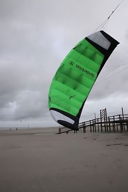 Elliot Drachen Skipper 1.8 240x88cm schwarz/weiß/neongrün