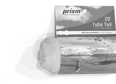 Elliot Drachen Prism Schlauchschwanz 20' Yellow schwarz/weiß