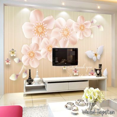 Vlies Fototapete Wandtapete Wandbilder Reliefblume Stil Eleganter Schmuck 3744