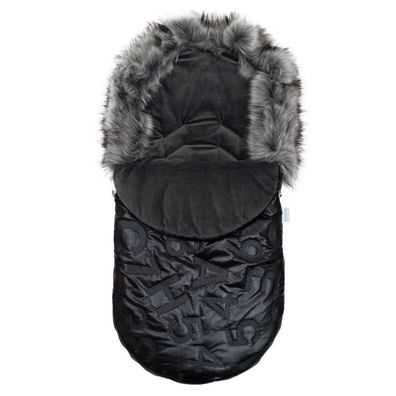 Neu Baby Black Luxury Lätzchen mit Pelzmantel