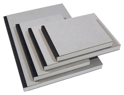 K&P Skizzenbuch, Graupappendeckel, Leinenrücken | Schwarz