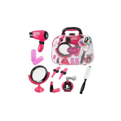 Toi-Toys Glamour SHINE Friseurset mit echtem Fön, Koffer & Zubehör für Kinder