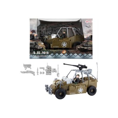 Toi-Toys Alfafox Strandbuggy Militär-Set mit Zubehör, ab 3 Jahren