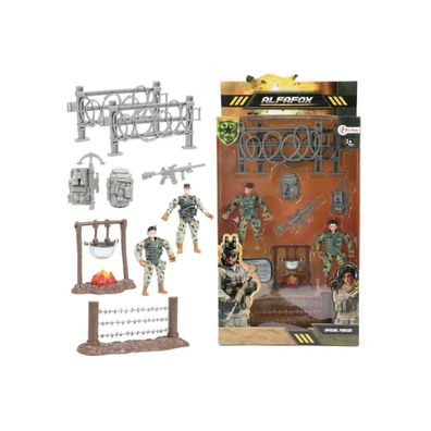 Toi-Toys Alfafox Feuer+ Set Militärspielzeug mit Figuren & Zubehör ab 3 Jahren