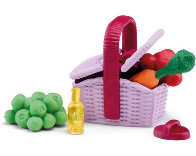 Schleich 42571 Horse Club Stallpicknick Zubehör-Set Korb Äpfel Karotte ab 5