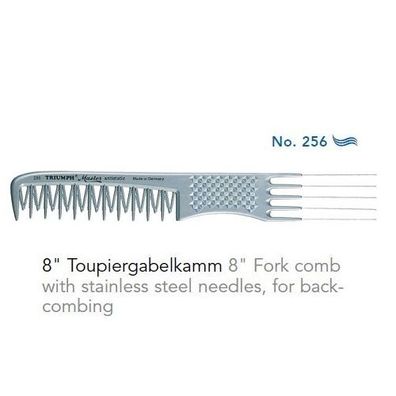 Hercules Sägemann Triumph Master 95/256 Toupier-Gabelkamm silbergrau 8"