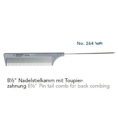 Hercules Sägemann Triumph Master 95/264 Toupier-Nadelstielkamm silbergrau 8 1/2"