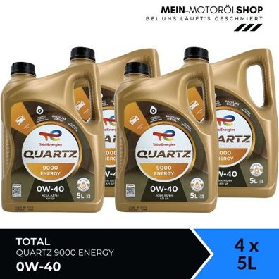 Total Quartz 9000 Energy 0W-40 4x5 Liter