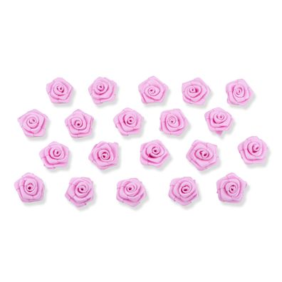 Satinrosen 2cm zum Basteln & Aufnähen 20 Stück Rosa