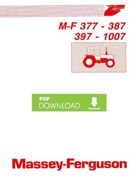 Betriebsanleitung Massey Ferguson MF 377 387-379-1007