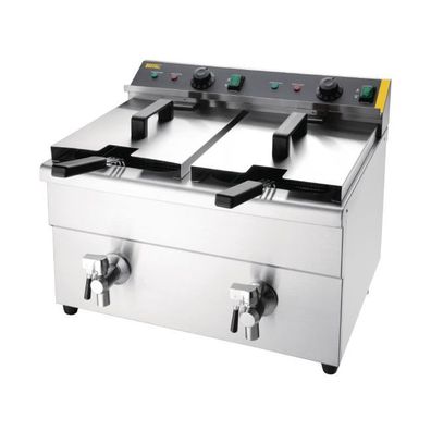 Gastronomie Buffalo Doppel-Induktionsfritteuse 2X 3000W
