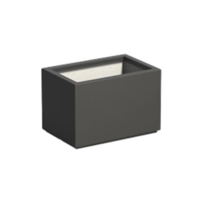 Adezz Pflanzgefäß Carrez mit Boden Fiberglas Pflanzkübel Blumenkübel schwarz