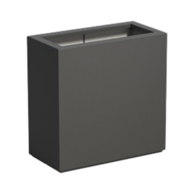 Adezz Pflanzgefäß Carrez mit Boden Fiberglas Pflanzkübel Blumenkübel schwarz