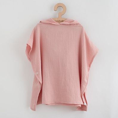 Kinder Musselin Poncho New Baby Feeling rosa 50 cm