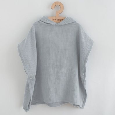 Kinderponcho mehrfarbig New Baby Feeling hellgrau 35 cm