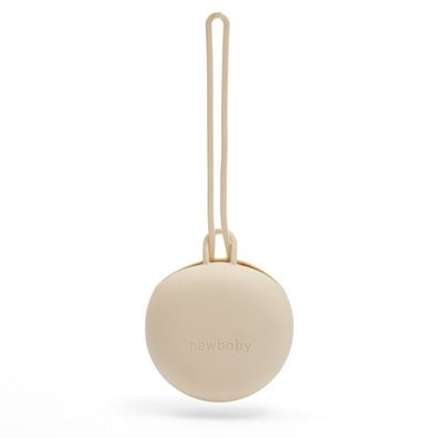 New Baby Schnullertasche aus Silikon, Beige