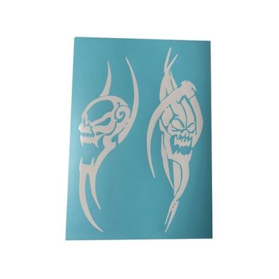 Airbrush Klebeschablonen Schablone Set Skull Sichel Tribal Totenkopf Stencil A4