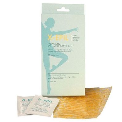 X-Epil Kaltwachsstreifen für Beine & Körper 8 x 14 cm
