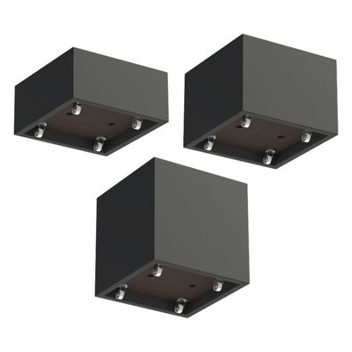 Adezz Carrez Pflanzgefäß mit Rollen Fiberglas Pflanzkübel Blumenkübel schwarz